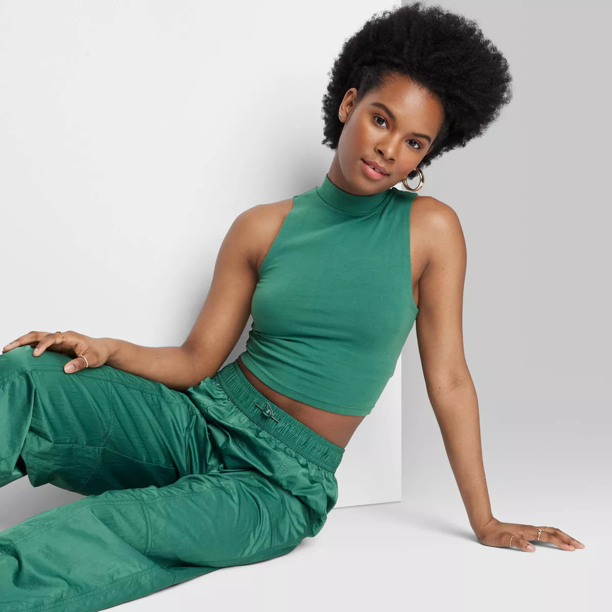 Women's Mock Turtleneck Tiny Tank Top - Wild Fable™ | Target