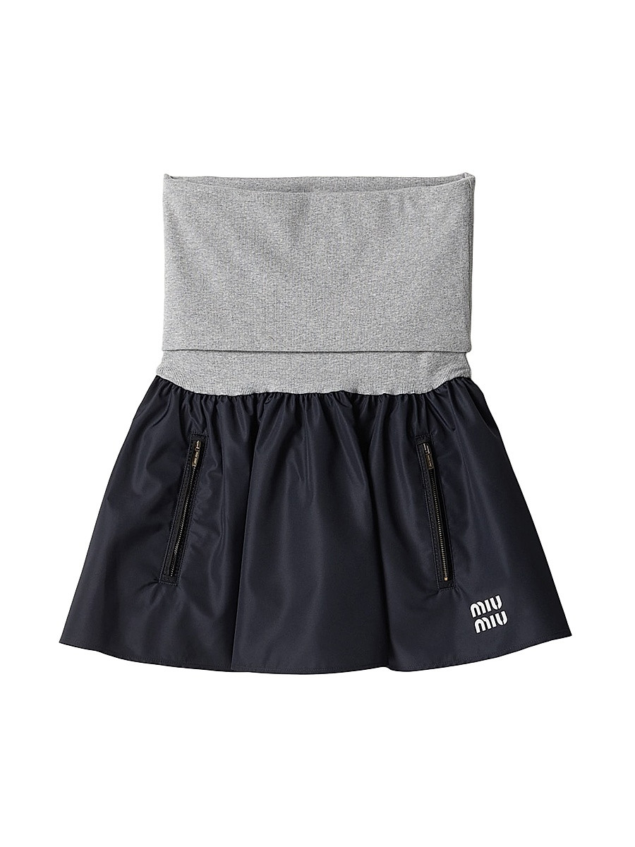 Women's Technical Fabric Mini Skirt - Blue - Size 4 | Saks Fifth Avenue