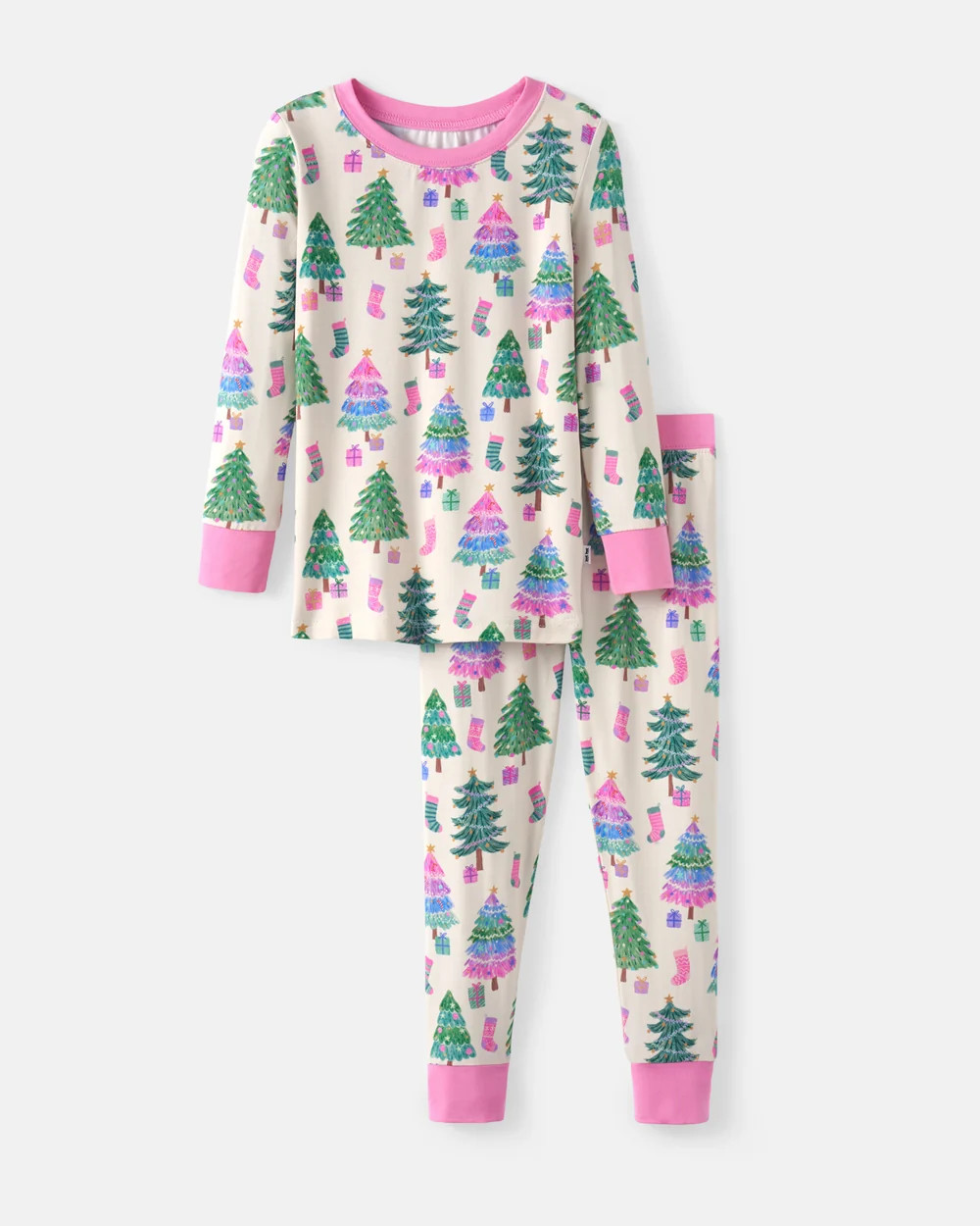 Joyful Traditions Pink Two-Piece Pajama Set | Little Sleepies