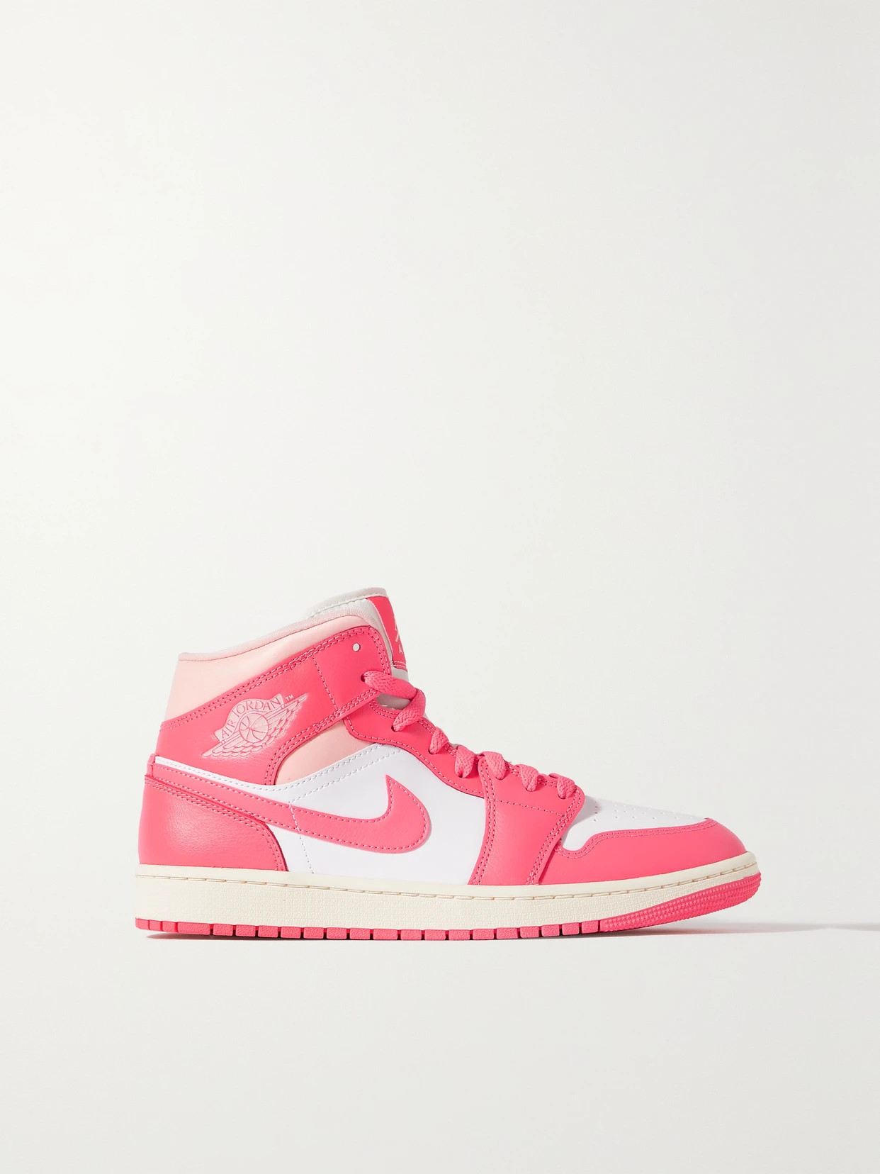 Nike - Air Jordan 1 Mid Leather Sneakers - Pink | NET-A-PORTER (UK & EU)