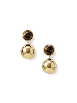 Tiger's Eye Drop Earring | Veronica Beard