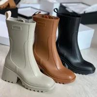 2022 Luxurys Designers Women Rain Boots England Style Waterproof Welly Rubber Water Rains Shoes A... | DHGate