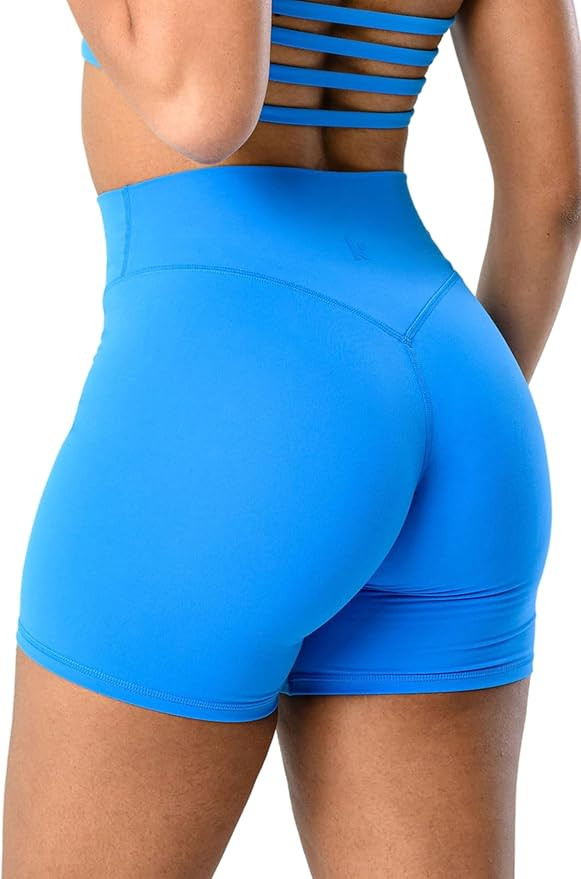 Kamo Fitness Serenity Shorts High Waisted 6" Inseam No Front Seam Thigh Friendly V Booty Seam Wom... | Amazon (US)