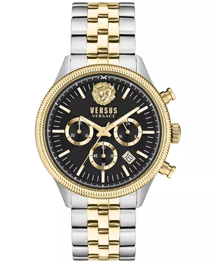 Versus Versace Men's Chronograph Colonne Ion Plated Stainless Steel Bracelet Watch 44mm - Macy's | Macy's