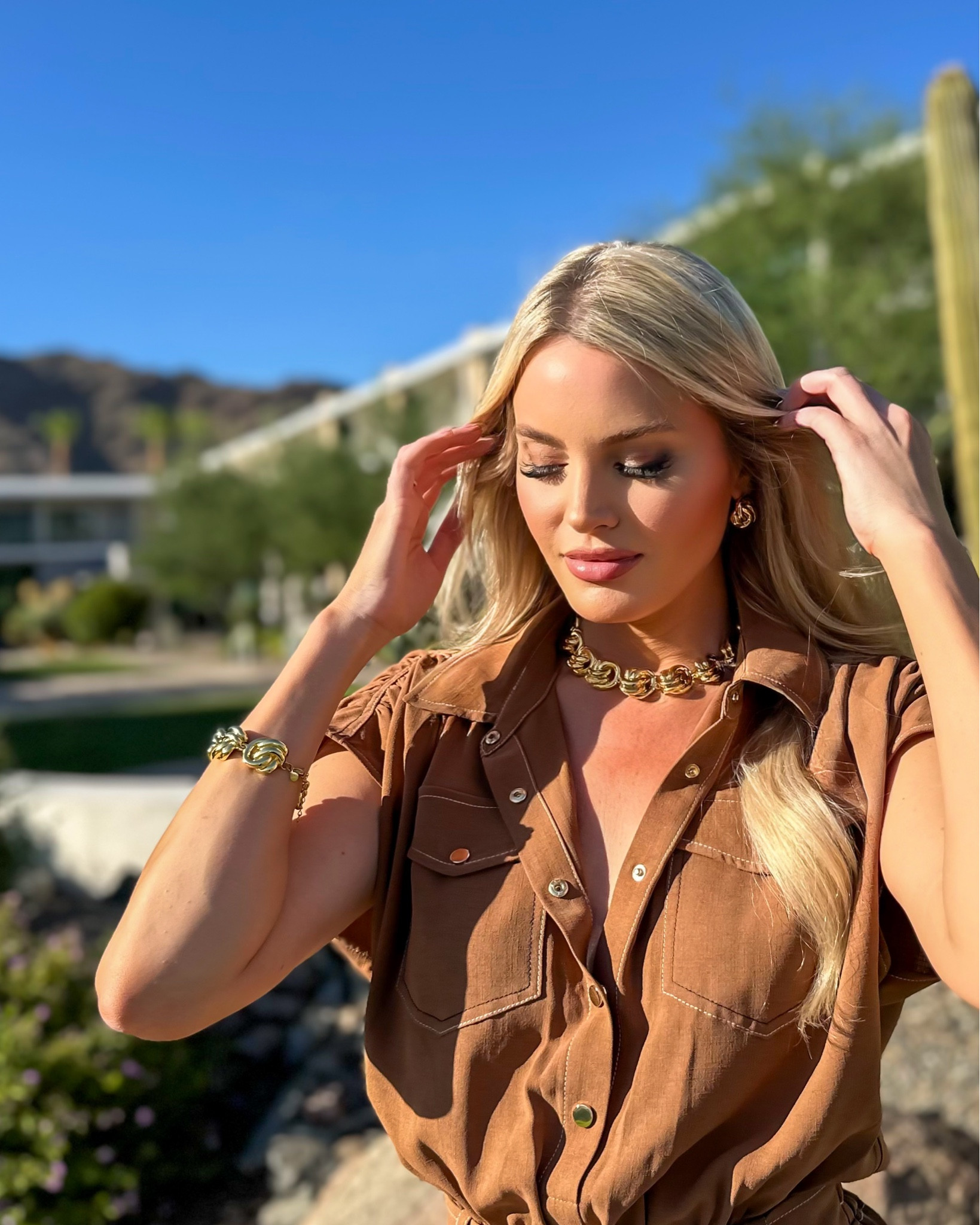 Golden hour glow in my favorite pieces from the Sunlit Siren collection by @petit.moments ✨

This collection blends western charm with understated glamour - think bold, effortless pieces that elevate your everyday look without overpowering it. I’m wearing the statement Miami Set that perfectly capture that mix of minimalism and trendsetting glam.

Affordable, accessible, and made to shine—just like you 💛
Shop this full look on my LTK
Use code "MCKENNAW15" at checkout for 15% off!

#petitmoments #PMLTKcreator @petit.moments