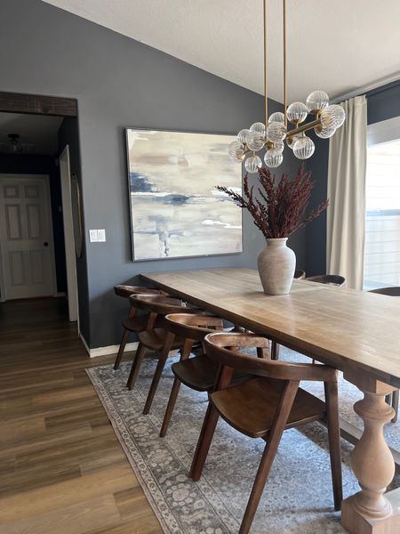 Dining room links. My table is from Restoration Hardware but I’ve linked similar options. My chairs are from Target but I’ve also linked other chair options.  Wall color is Peppercorn by SW (lightened 50%).

#LTKFind #LTKSeasonal #LTKhome