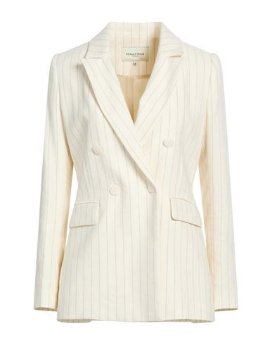 Really Wild Woman Blazer Ivory Size 6 Cotton, Linen | YOOX (US)