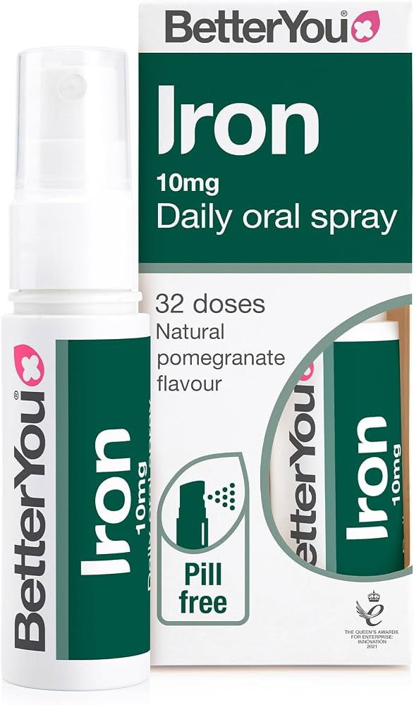 BetterYou Iron Supplement, High Strength Iron 10 Liquid Oral Spray for Men and Women, Fast-Acting... | Amazon (UK)