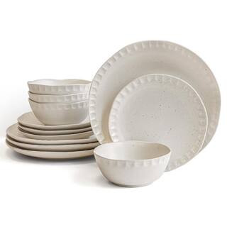 Over and Back 12-pc Cream Dinnerware Set (Service of 4) 922512 - The Home Depot | The Home Depot