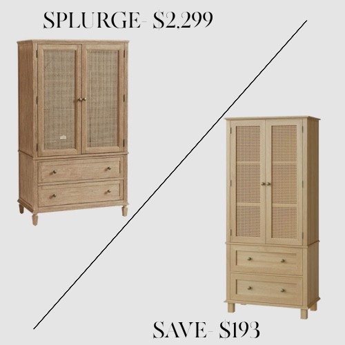 Love the Pottery Barn cane cabinet but not the $2,299 price tag? This Walmart version gives you the same timeless, coastal-inspired look for under $200. The natural finish, caned doors, and brass details feel high-end without the designer cost — a total steal for the style.

#LTKHome #LTKSaleAlert