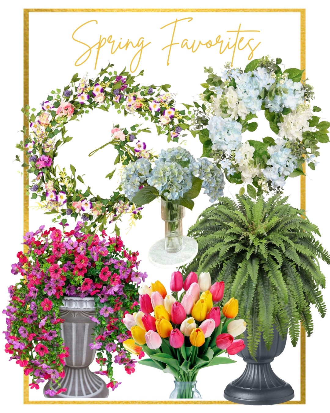 Spring Faux Decor 
Amazon Favorites 

#SpringFauxFlowers #SpringDecor #AmazonSpring
