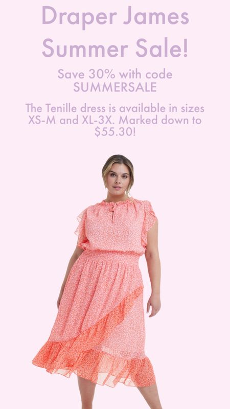 Draper James sale! Save 30% with code SUMMERSALE! The Tenille dress is available in sizes XS-M and XL-3X. Marked down to $55.30!

#LTKSaleAlert #LTKFindsUnder100 #LTKPlusSize