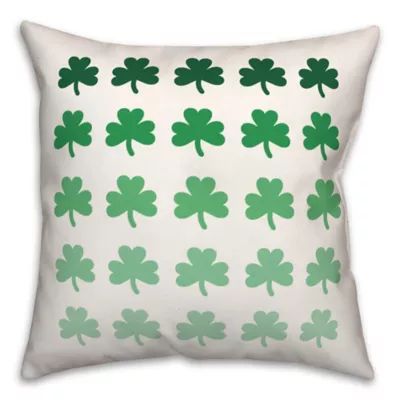 St. Patrick Shamrocks 18x18 Throw Pillow | Bed Bath & Beyond
