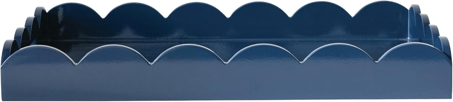 Creative Co-Op Wide Wood Tray, Navy | Amazon (US)