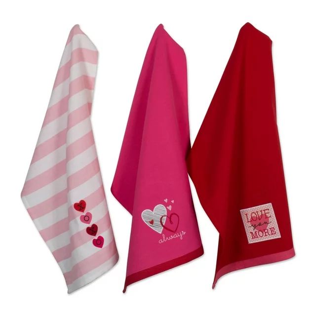 Assorted Valentines Day Embroidered Dishtowels (Set of 3) | Walmart (US)