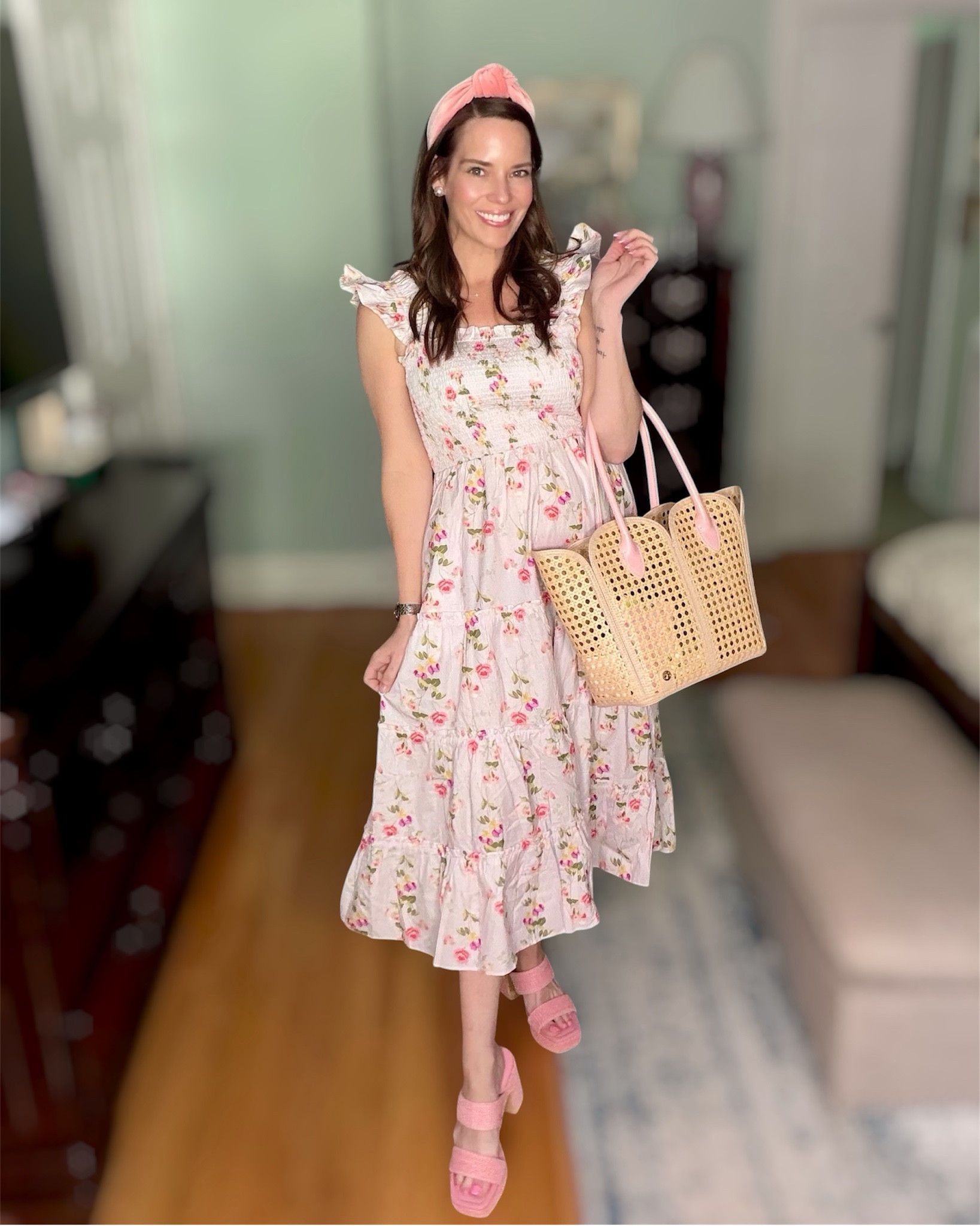 Hill House Inspired Floral Midi Dress 🌸💗


The sweetest Hill House inspired find 🌸 This Amazon floral midi dress has that same feminine, romantic feel with a smocked bodice, ruffle straps, and flowy tiered skirt—but at such a good price point 🙌

I styled it with soft pink platform heels, a woven cane tote, and a matching knotted headband for the prettiest spring-to-summer look 💗 Perfect for brunch, baby showers, garden parties, or vacation dinners—this one is easy, flattering, and so comfortable to wear all day

amazon dress find, hill house look for less, floral midi dress outfit, feminine summer style, smocked dress, garden party outfit, baby shower dress, affordable summer dresses, coastal preppy style

#LTKootd #LTKSeasonal