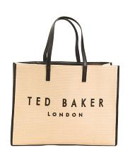 Palmer Large Icon Raffia Tote | TJ Maxx
