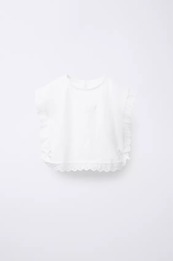 FLORAL EMBROIDERED BOW BLOUSE | Zara US
