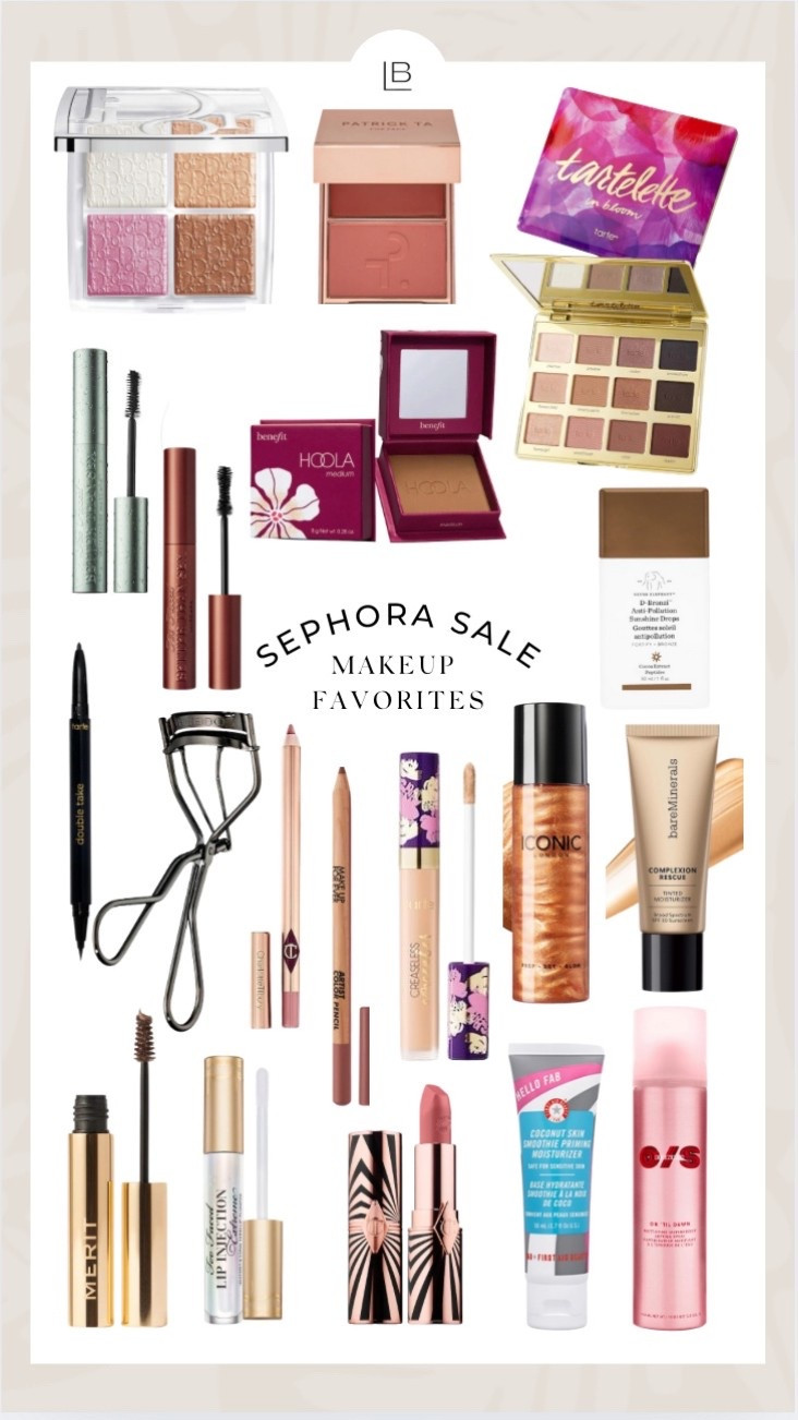 Sephora Sale makeup picks!
All on sale with one with the code: EVERYTHINGG

First Aid Beauty Primer
Drunk Elephant Sunshine Drops
Bare Minerals Tinted Moisturizer (shade AMBER 07)
Tarte Creaseless Concealer (shade LIGHT SAND)
Iconic London Prep Set Glow (shade GLOW)
Patrick Ta Cream & Powder Blush Duo (shade SHE’S BLUSHING)
Hoola Bronzer (shade ORIGINAL)
Dior Backstage Glow Face Palette (shade UNIVERSAL)
Tarte In Bloom Eyeshadow Palette (shade JETSETTER & REBEL)
Tarte Micro Eyeliner (shade BLACK)
Merit Eyebrow Pomade (shade LIGHT BROWN)
Too Faced Better Than Sex Mascara (in WATERPROOF BLACK & BROWN)
Charlotte Tilbury Lip Liner (shade Pillow Talk)
Makeup Forever Lip Liner (shade Wherever Walnut)
Charlotte Tilbury Lipstick (shade IN LOVE WITH OLIVIA)
Too Faced Lip Injection Extreme (shade Original Clear)
One Size Setting Spray

#sephora

#LTKGiftGuide #LTKHoliday #LTKSeasonal