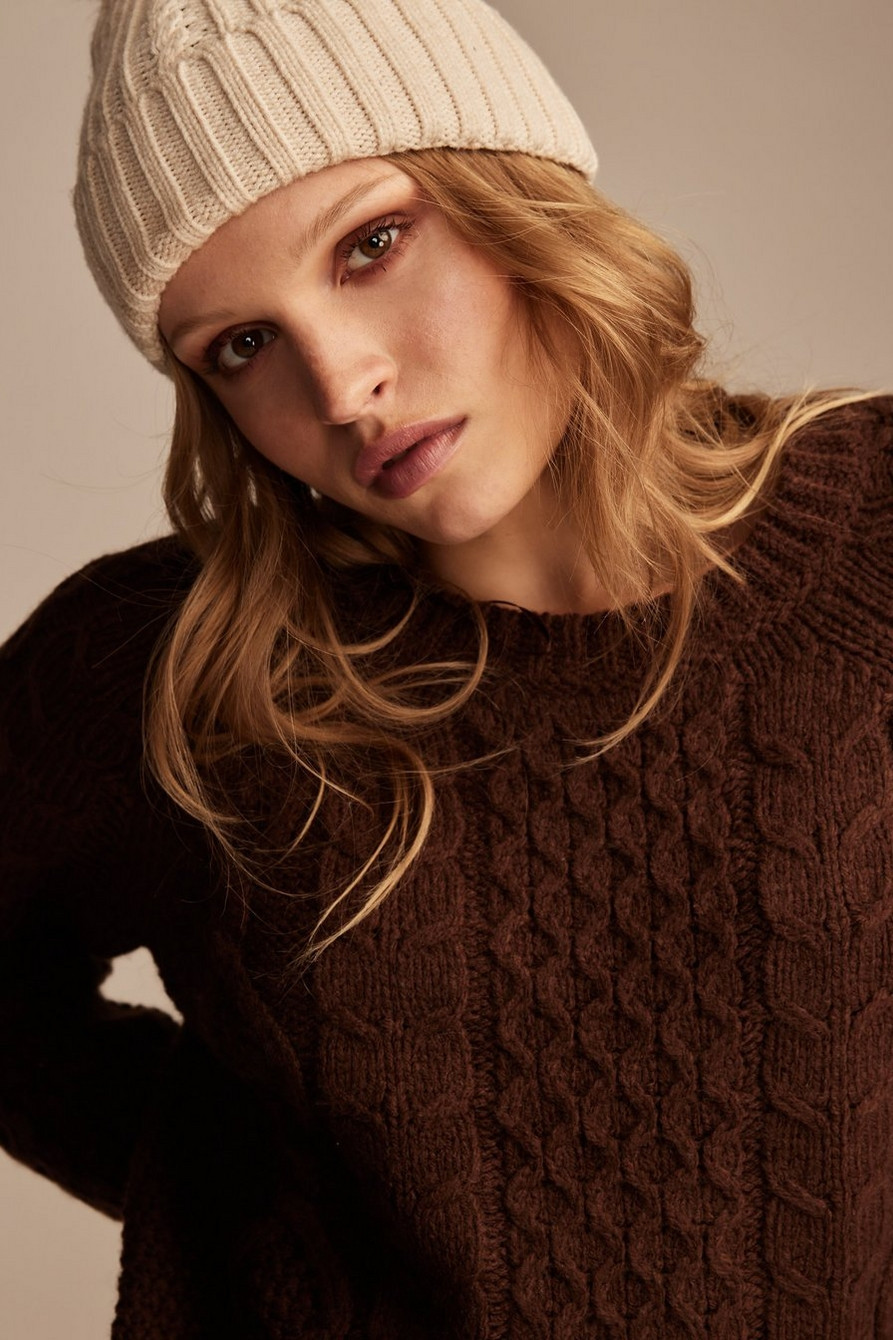 MIXED CABLE CREW PULLOVER SWEATER | Lucky Brand