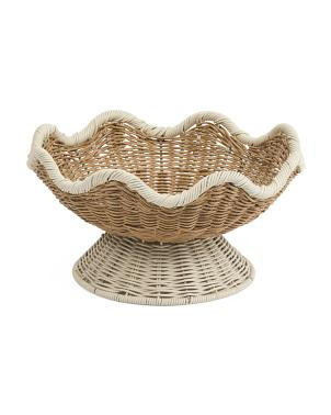 14x7 Scalloped Footed Bowl | TJ Maxx