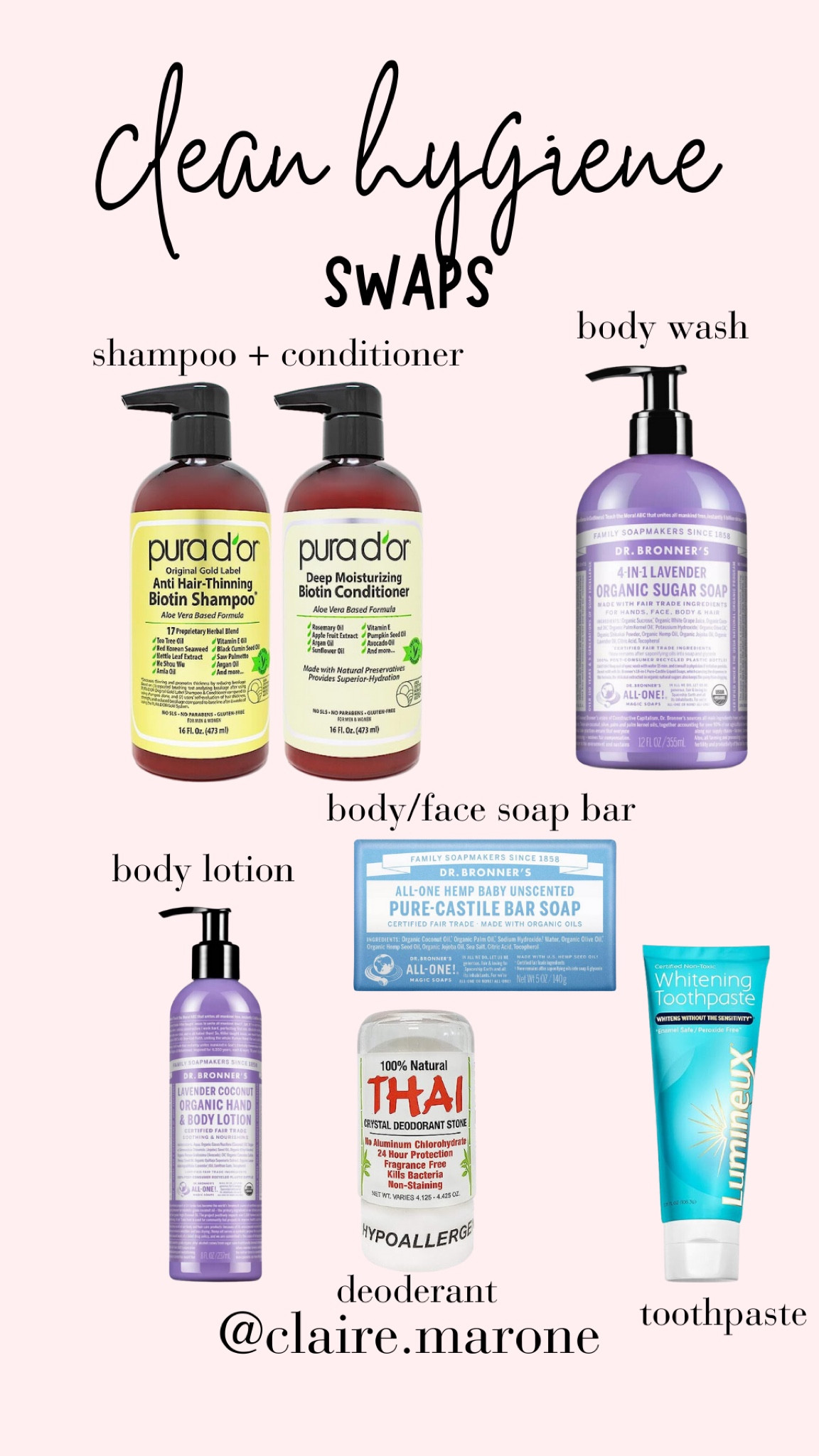 These have been my most favorite clean hygiene swaps! Shampoo + Conditioner & body wash all smell delicious!!! The deodorant is a brand new find that I LOVE- you actually get it wet and apply it right after the shower, all natural and lasts the full 24 hours.

#LTKbaby #LTKmens #LTKfamily