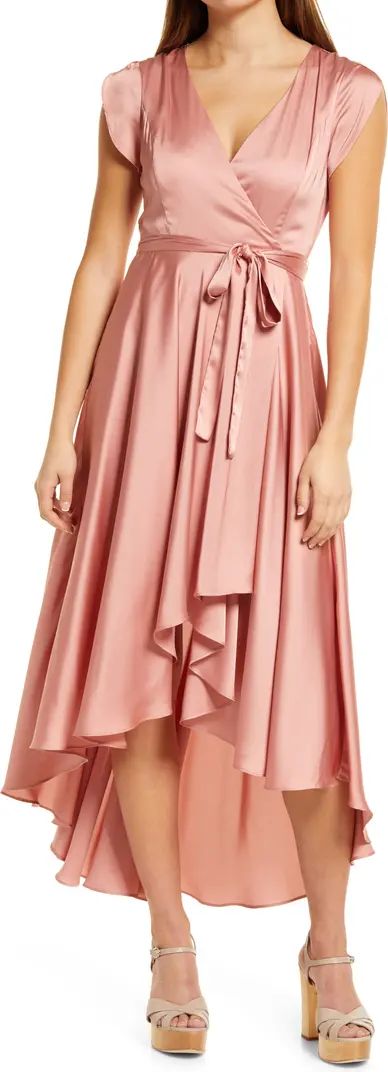 Lulus Fallen For You Satin High/Low Dress | Nordstrom | Nordstrom