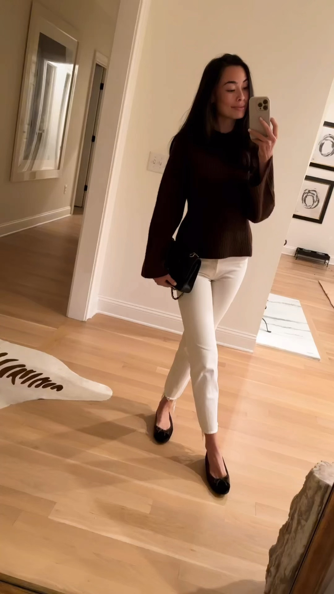 Fall date night outfit, fall outfit, sweater, denim jeans, ballet flats, Chanel. 

#LTKVideo #LTKSeasonal #LTKHoliday