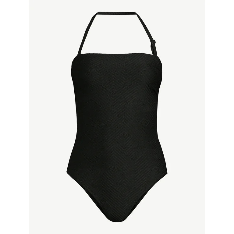 Love & Sports Women's Textured Strapless One-Piece Swimsuit - Walmart.com | Walmart (US)
