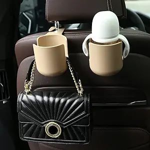 Movecup Car Seat Headrest Hook Hanger Storage Organizer Universal with Cup Holder for Handbag fit... | Amazon (US)