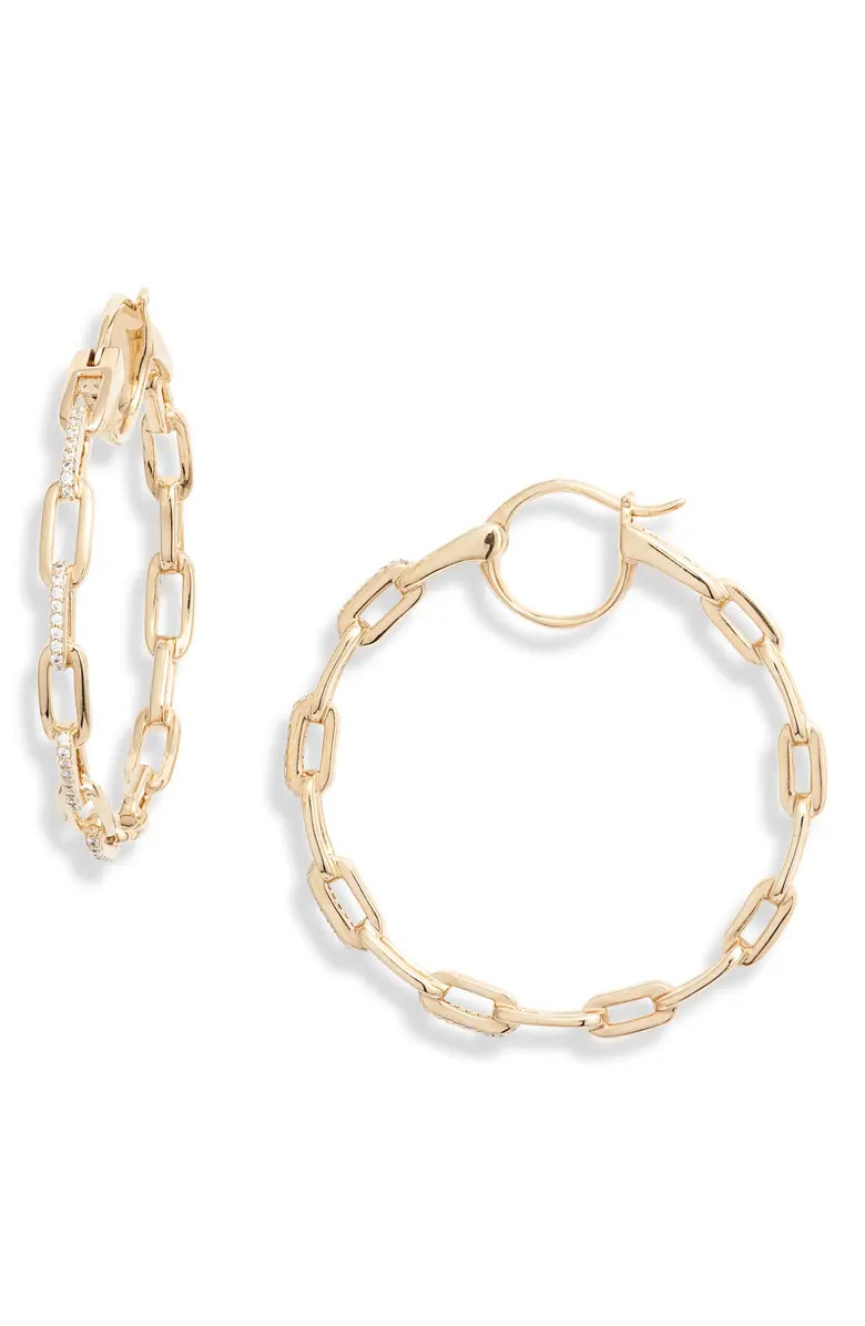 Cubic Zirconia Links Hoop Earrings | Nordstrom
