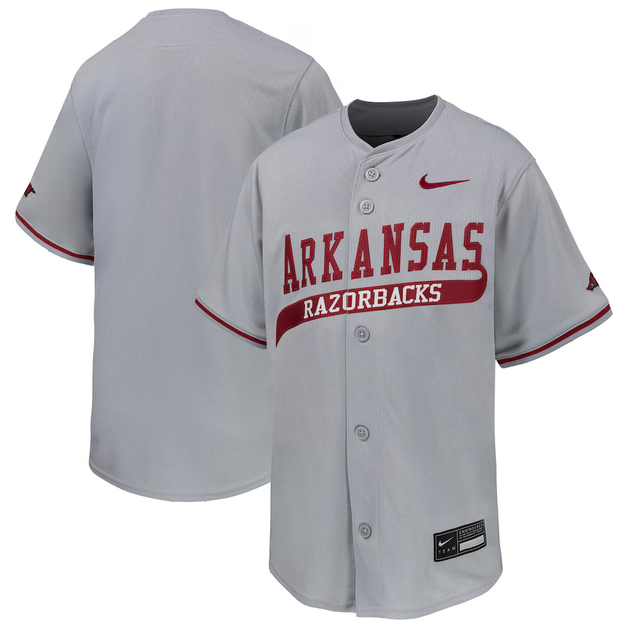Arkansas Razorbacks Nike Youth Limited Baseball Jersey - Gray | Fanatics