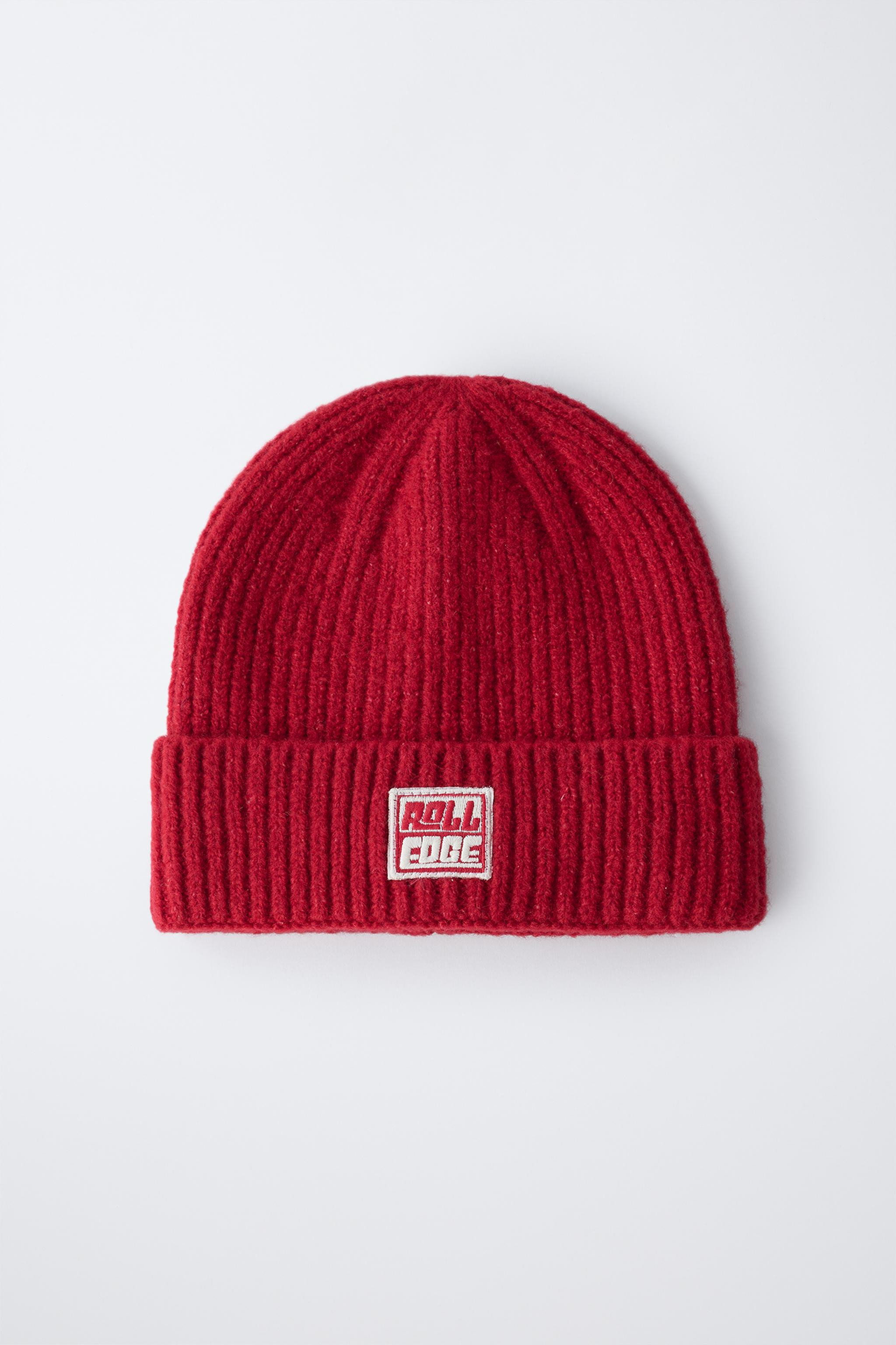 KNIT BEANIE WITH LABEL | Zara UK