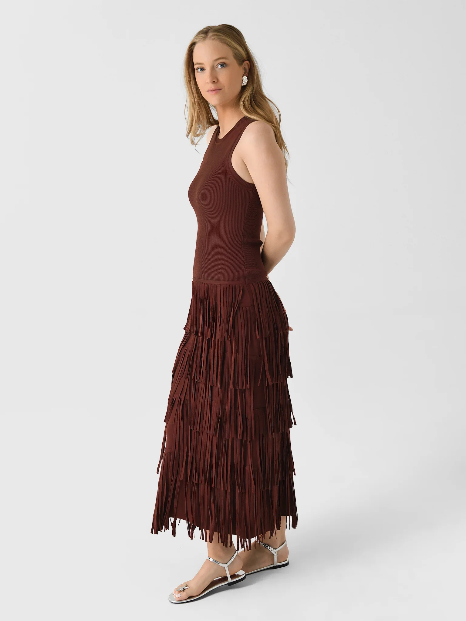 SIMON MILLER
                      
                     Women's Za Za Sleeveless Knit Fringe Dre... | Saint Bernard