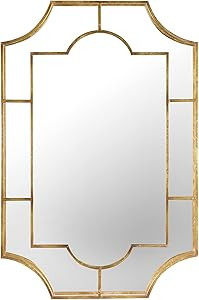 Creative Co-Op Metal Wall Gold Finish Mirror | Amazon (US)
