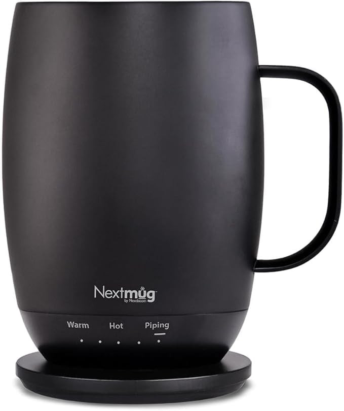 Nextmug Plus (Black - 18 oz.) Temperature-Controlled, Self-Heating Mug – No App, Long-Lasting B... | Amazon (US)
