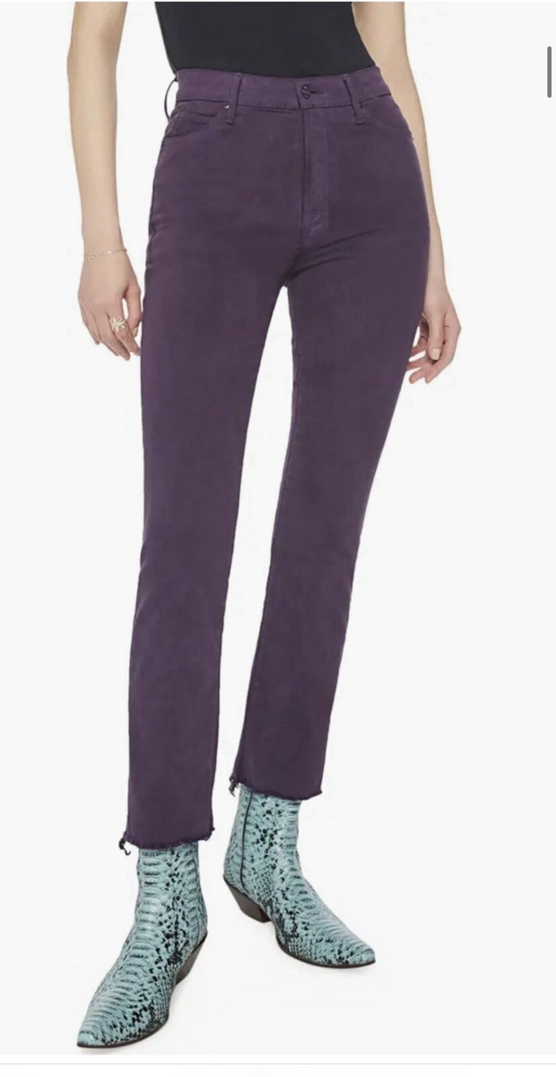 SOLD OUT! Mother NWT High Waist Rascal Ankle Fray Blackberry Cordial Purple  26  | eBay | eBay US