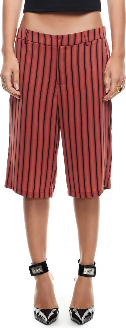 LIONESS Kurt Stripe Low Rise Bermuda Shorts | Nordstrom | Nordstrom