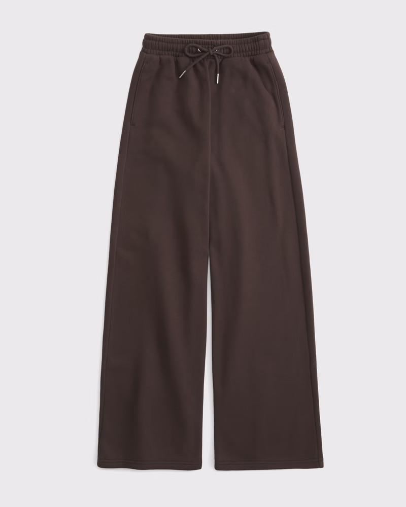 Women's High Rise Wide Leg Sunday Sweatpant | Women's Bottoms | Abercrombie.com | Abercrombie & Fitch (US)