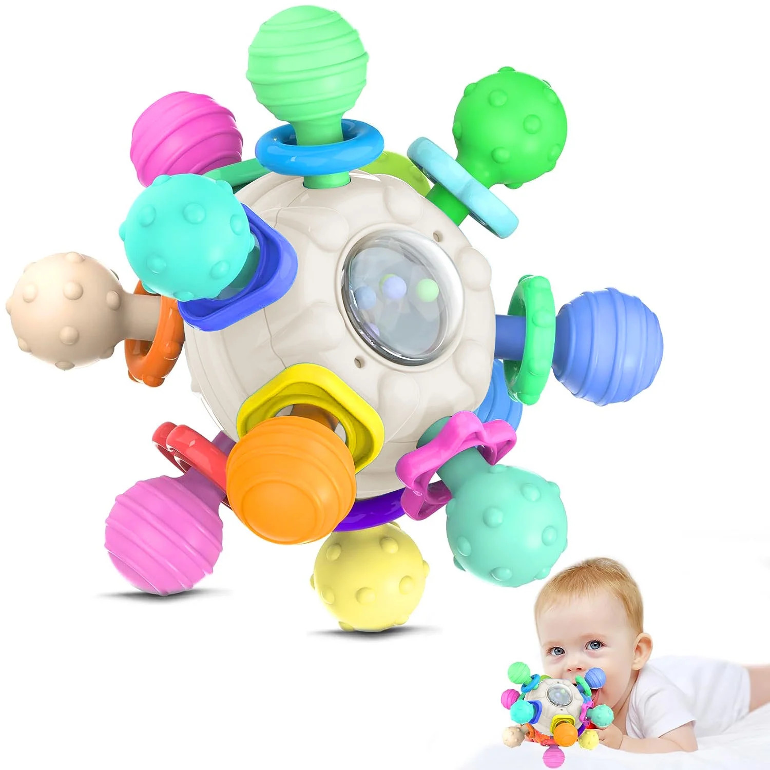 Kid Odyssey Baby Sensory Teething Teether Toys, Teething Toys for Babies 0-6 Months, Baby Toys 6 ... | Walmart (US)