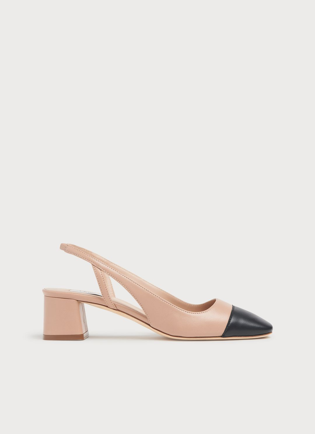 Hattie Nude & Black Leather Toe Cap Slingbacks | L.K. Bennett (UK)
