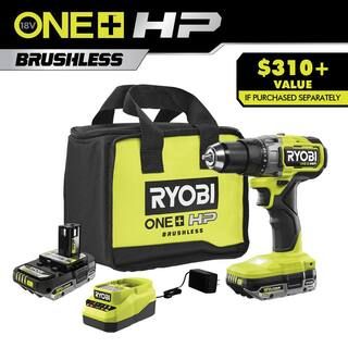 RYOBI ONE+ HP 18V Brushless Cordless 1/2 in. Drill/Driver Kit with (2) 2.0 Ah HIGH PERFORMANCE Ba... | The Home Depot