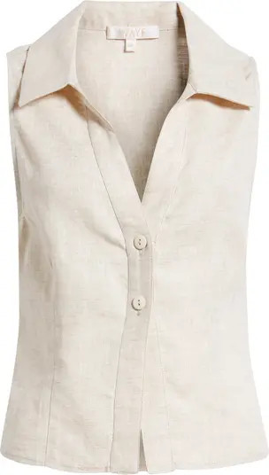 Devin Sleeveless Linen Shirt | Nordstrom