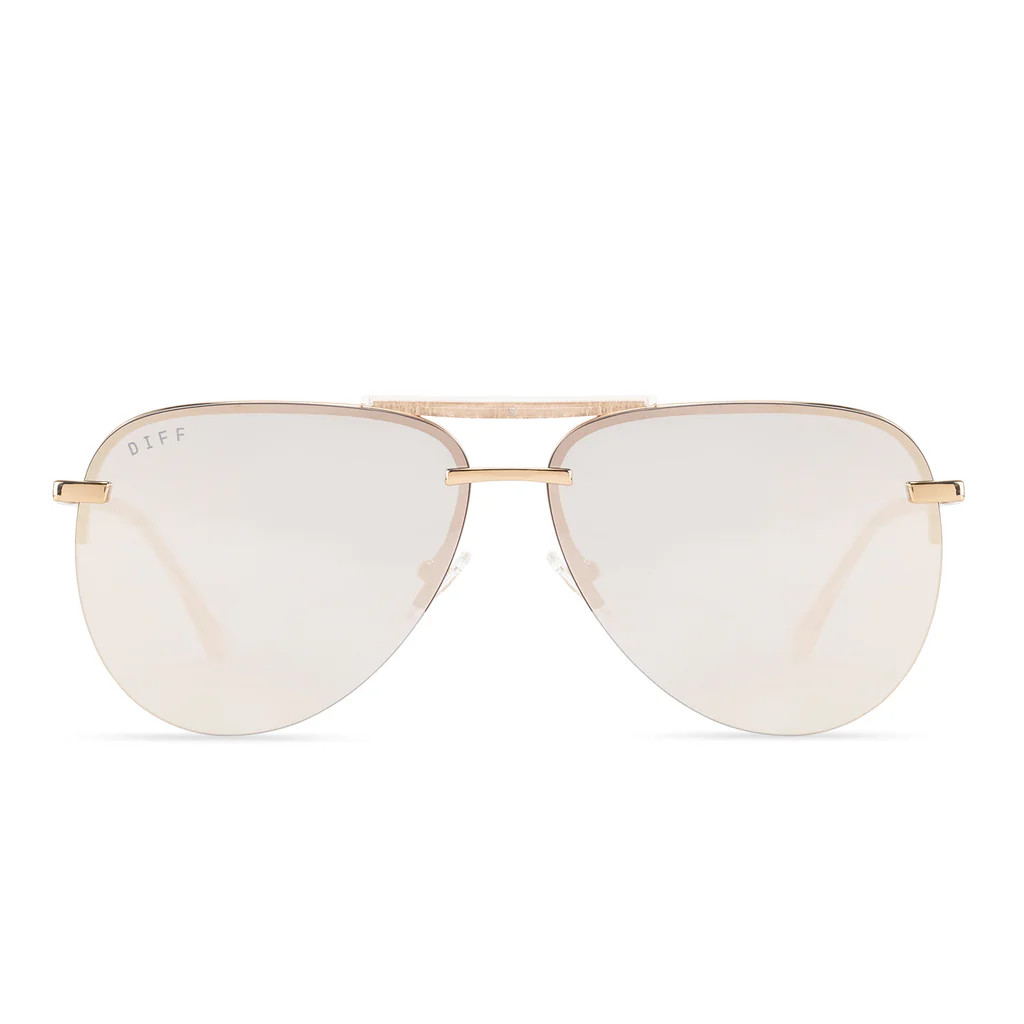 COLOR: gold   beige mirror | DIFF Eyewear