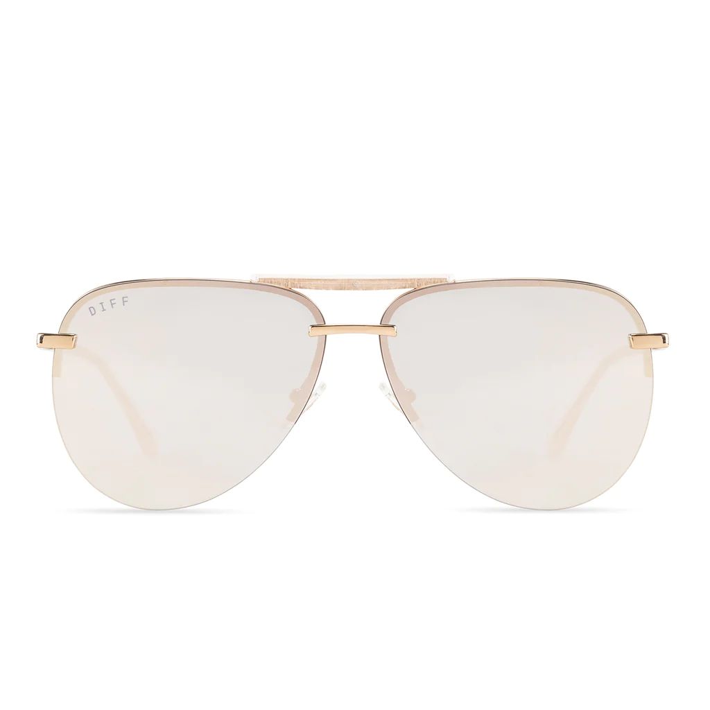 COLOR: gold   beige mirror | DIFF Eyewear