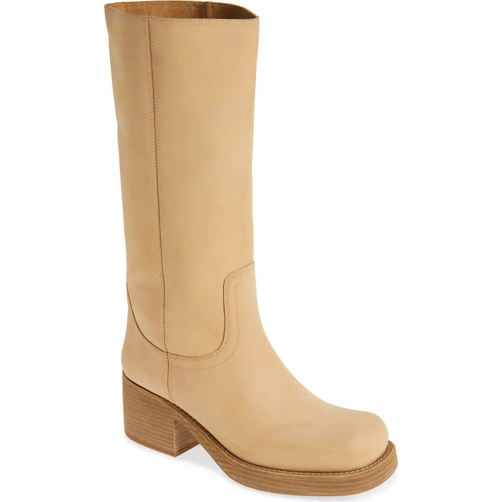 Jeffrey Campbell Reflect Platform Boot in Natural Natural Stack at Nordstrom, Size 9.5 | Nordstrom