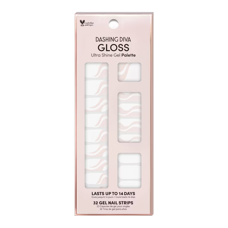 Dashing Diva Gloss Gel Nail Art Strip - Yin & Yang - 32ct | Target