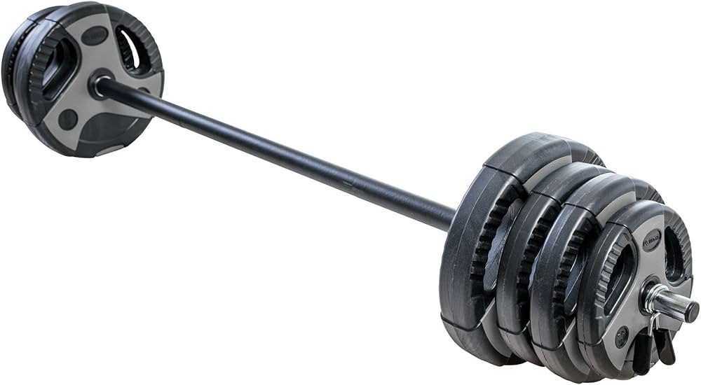 US Weight Barbell Weight Set for Home Gym with 55” padded Bar - Adjustable Weights for Exercise... | Amazon (US)