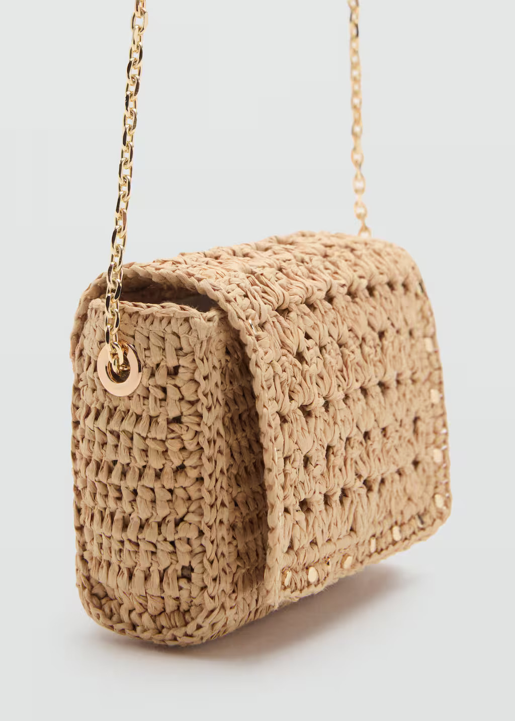 Mini natural fiber crossbody bag beige - Women - One size - MANGO | Mango (US/MX/AU)