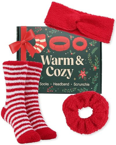 Lily England Valentines day gifts for Women - Cozy Galentines, Teen Girl Birthday Gifts for Her Self Care Gifts with Fluffy Socks, Headband & Scrunchie - Cute Galentine Gifts for Friends | Amazon (US)
